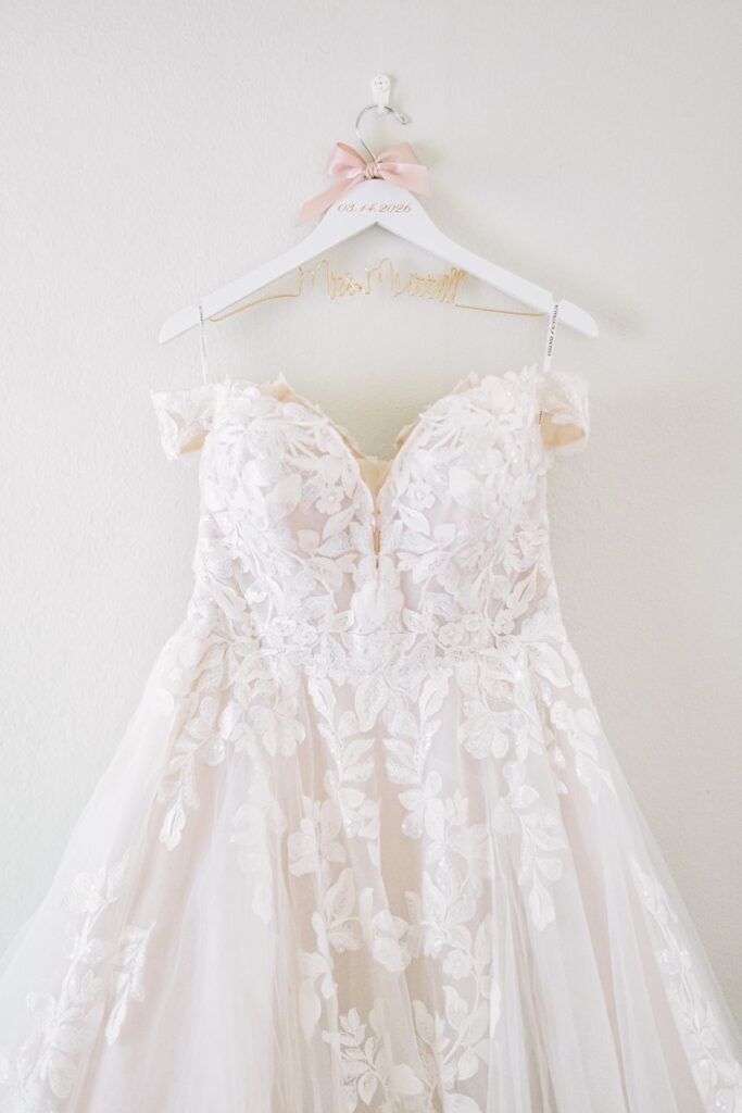 Satin mermaid wedding dress with clean lines