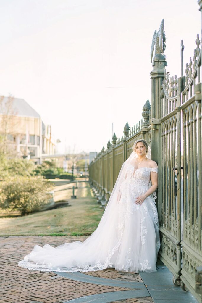 Silk crepe wedding dress with elegant draping