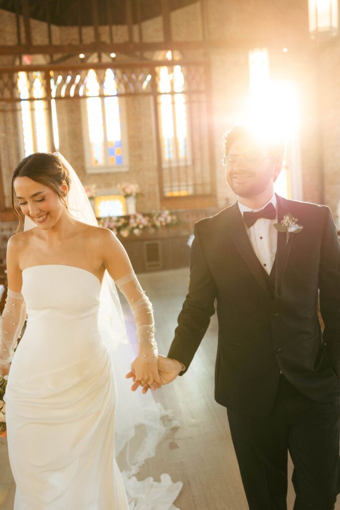 Silk wedding dress for destination weddings