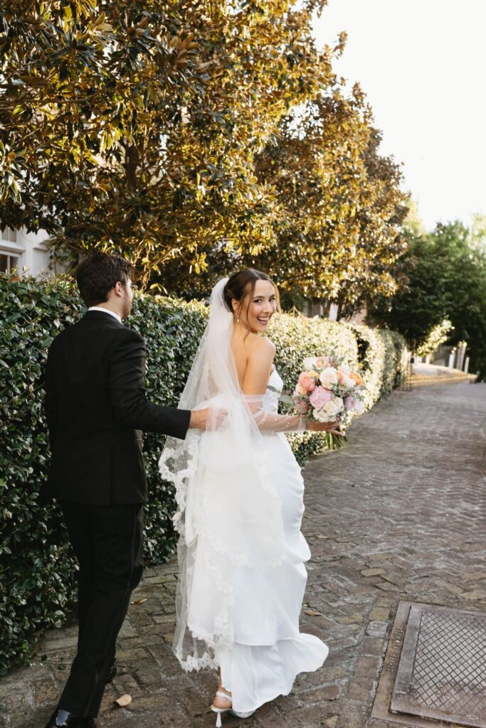 Silk wedding dress for destination weddings