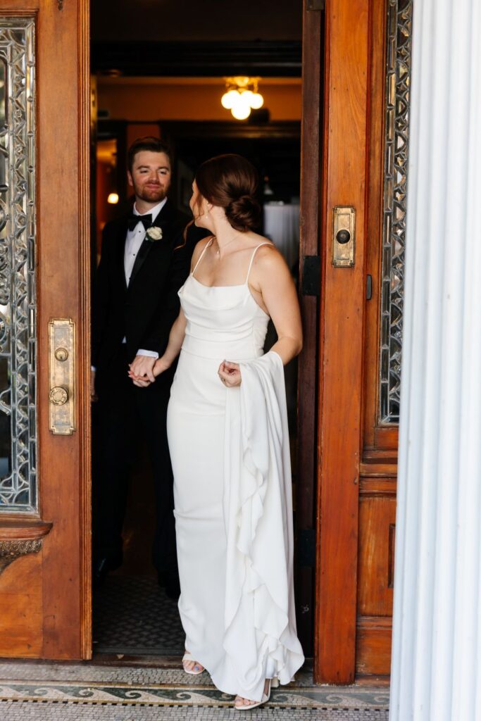 Luxury bridal gown made from silk